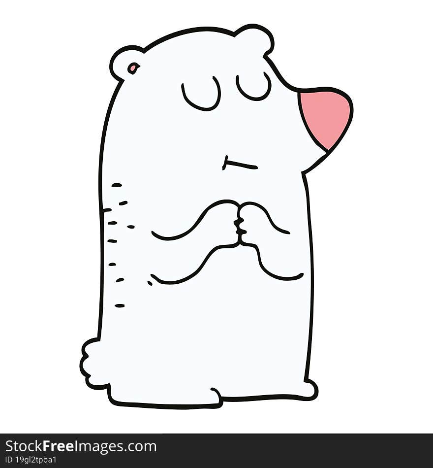 Cartoon Doodle Polar Bear