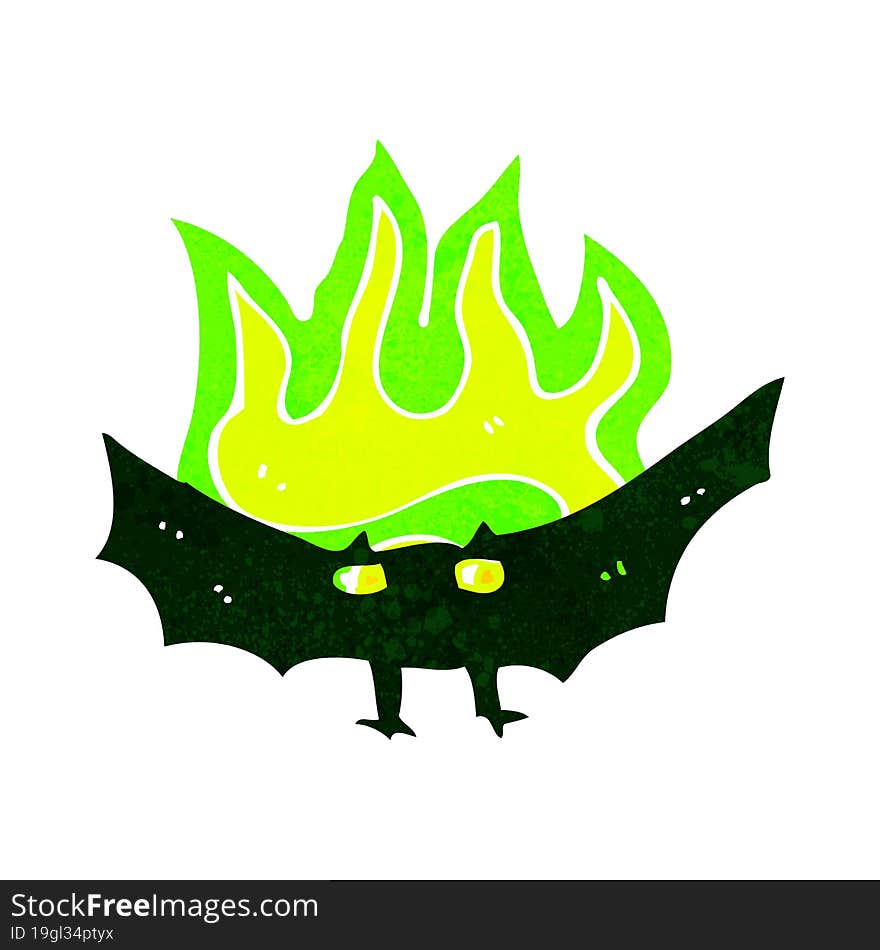 Cartoon Spooky Vampire Bat