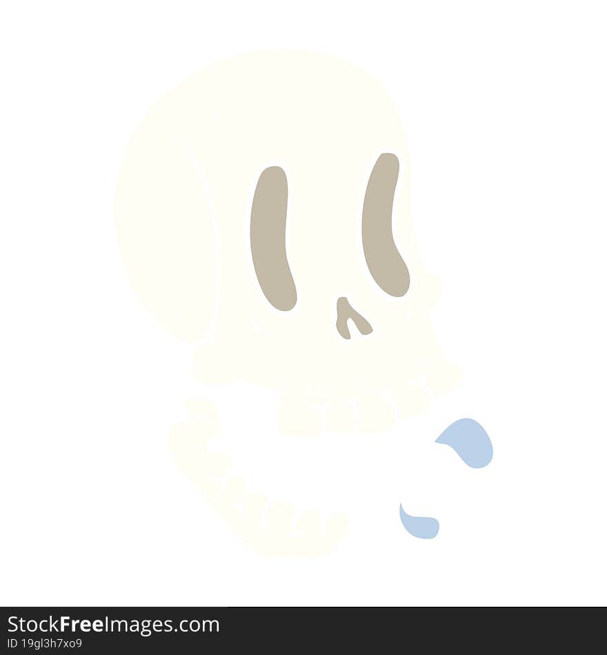 funny cartoon doodle skull