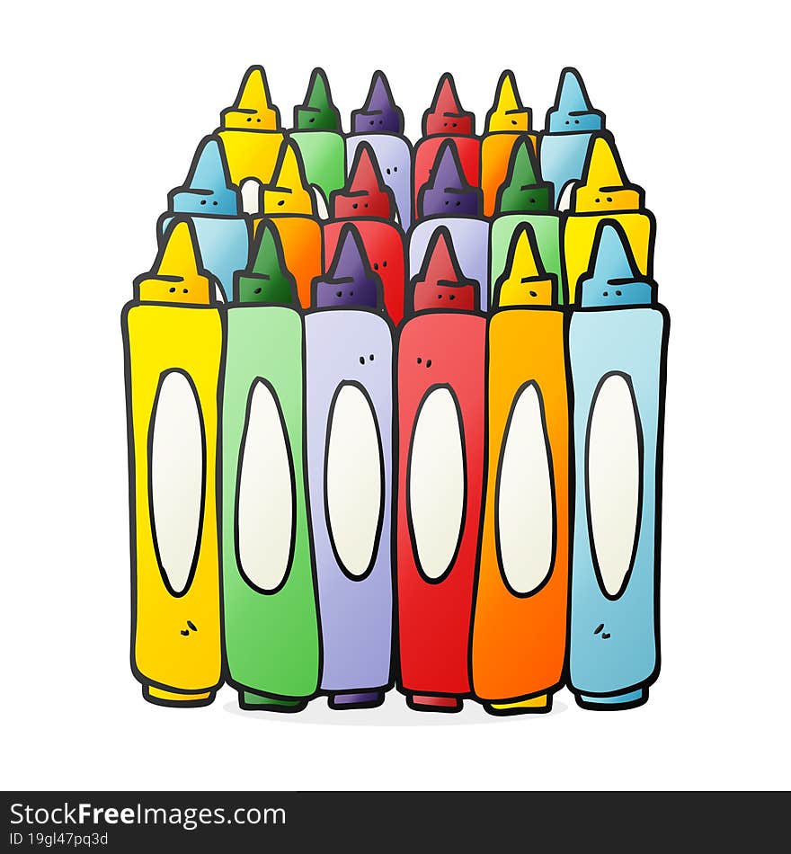 cartoon crayons