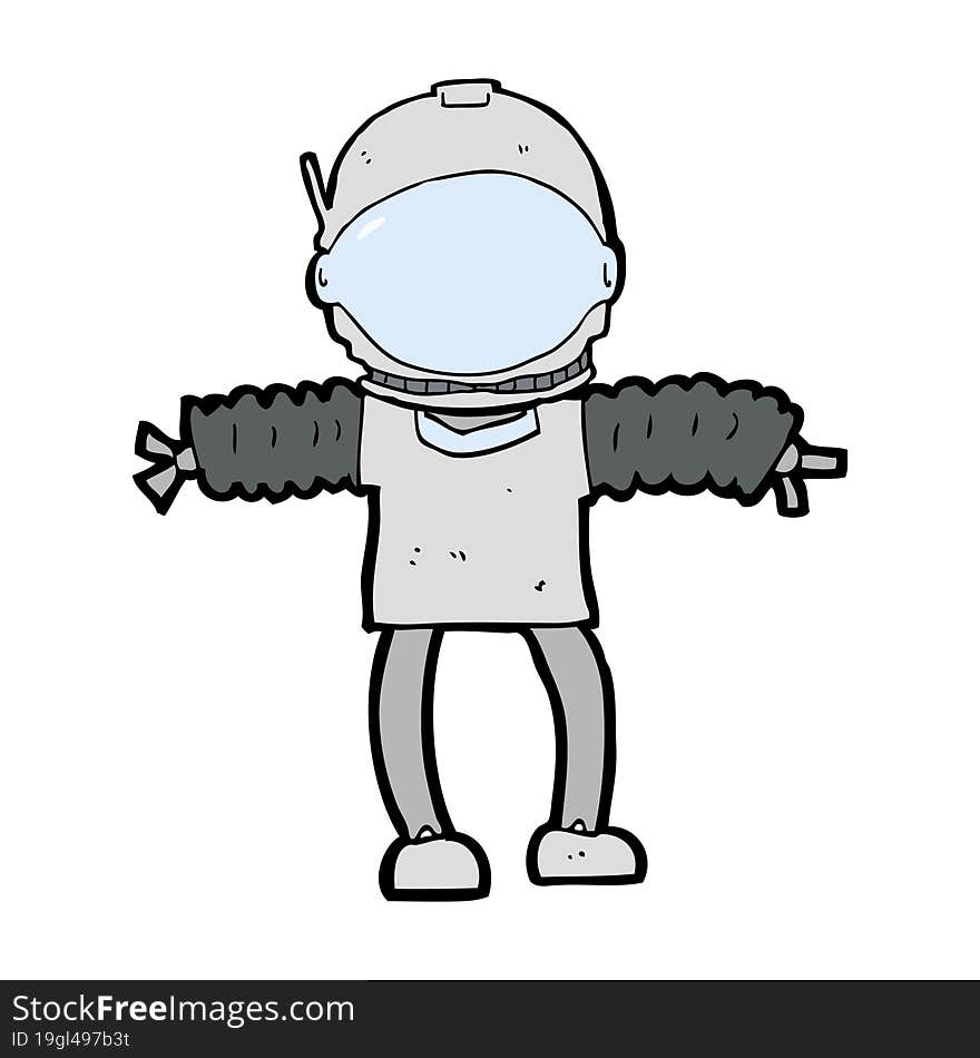 cartoon astronaut