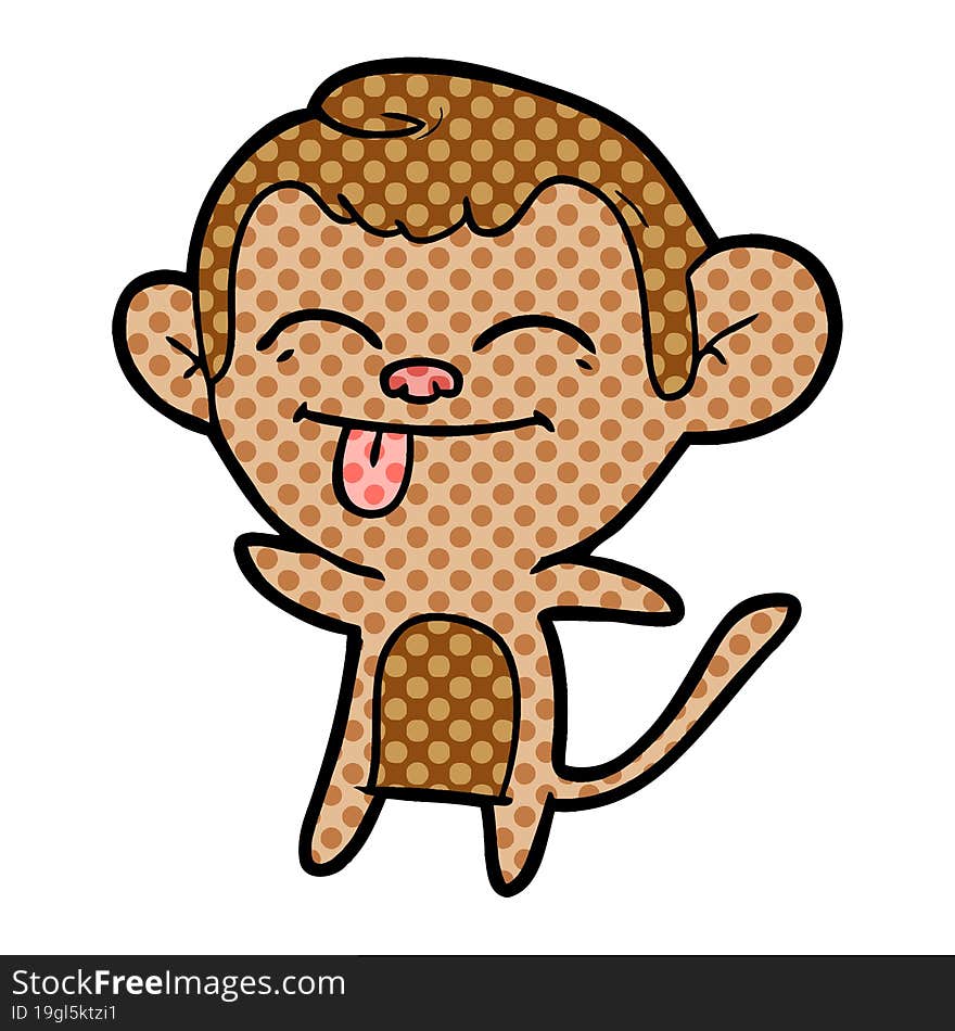 funny cartoon monkey. funny cartoon monkey