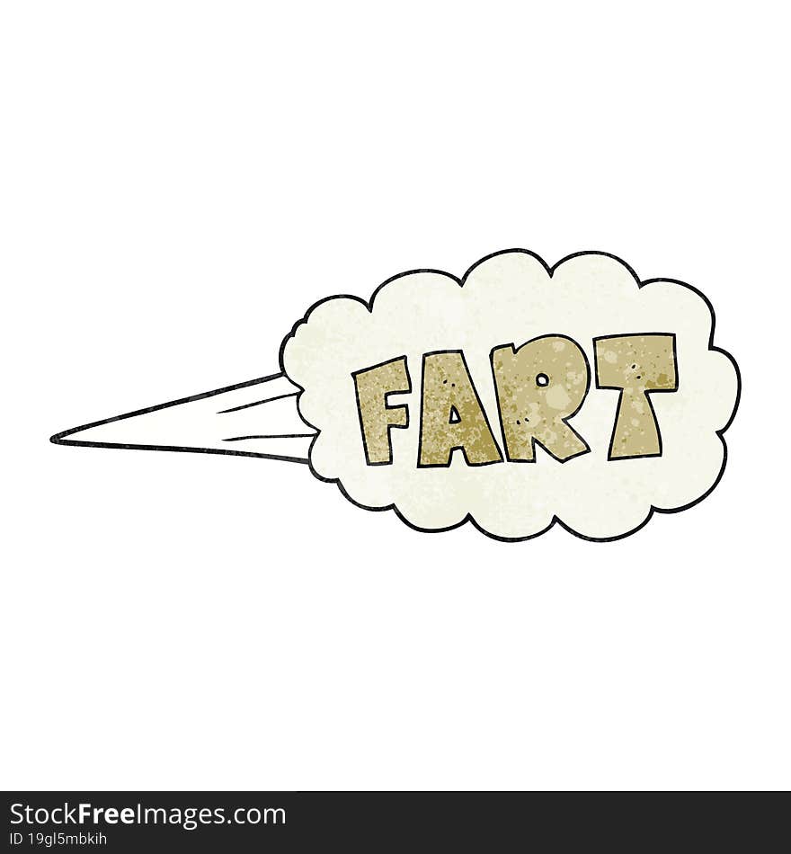 Textured Cartoon Fart Symbol