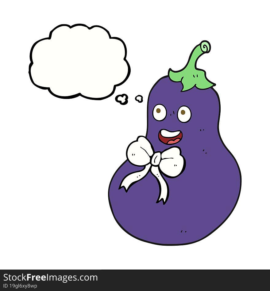 thought bubble cartoon eggplant