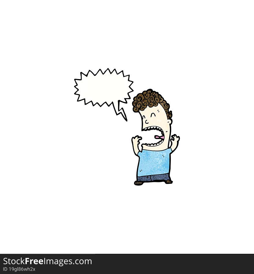 screaming man cartoon