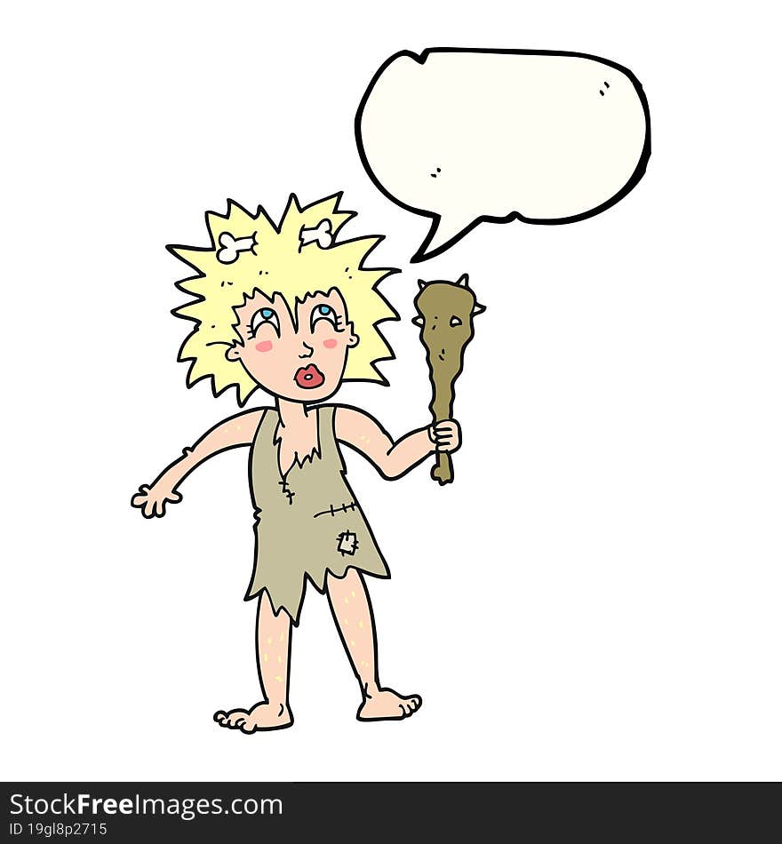 speech bubble cartoon cave woman