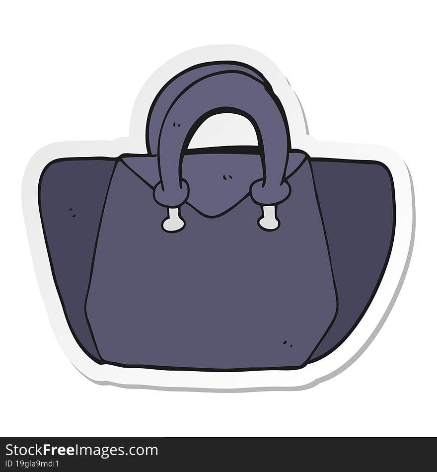 sticker of a cartoon handbag