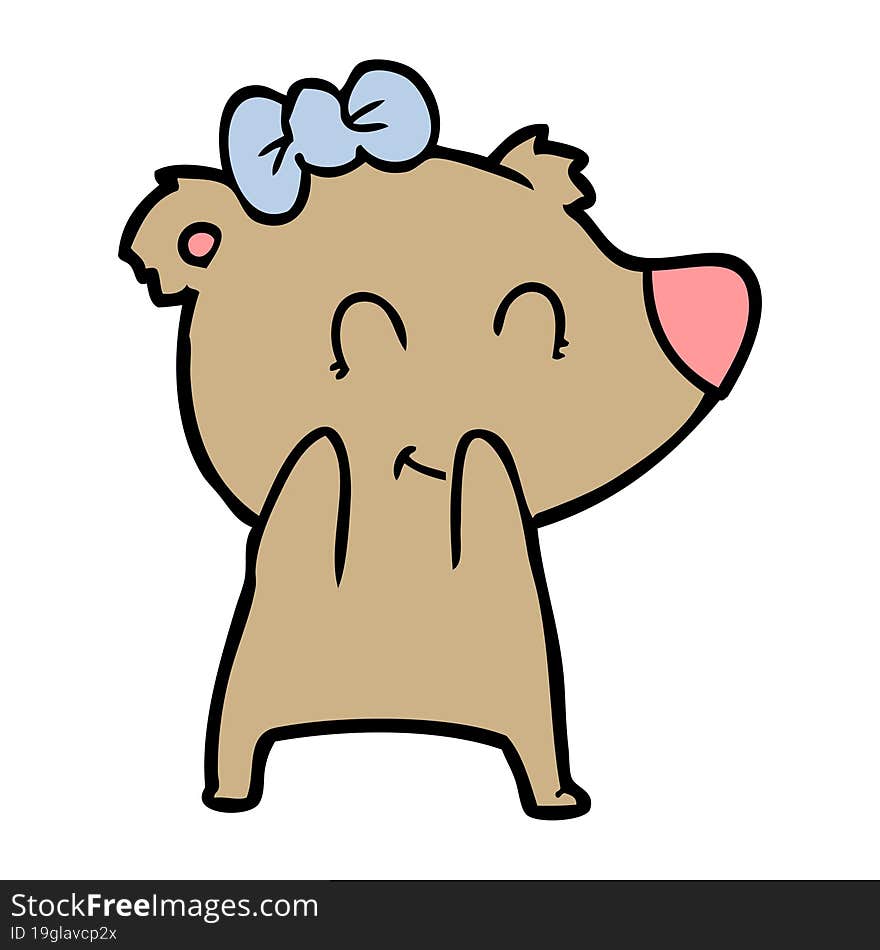 female bear cartoon. female bear cartoon