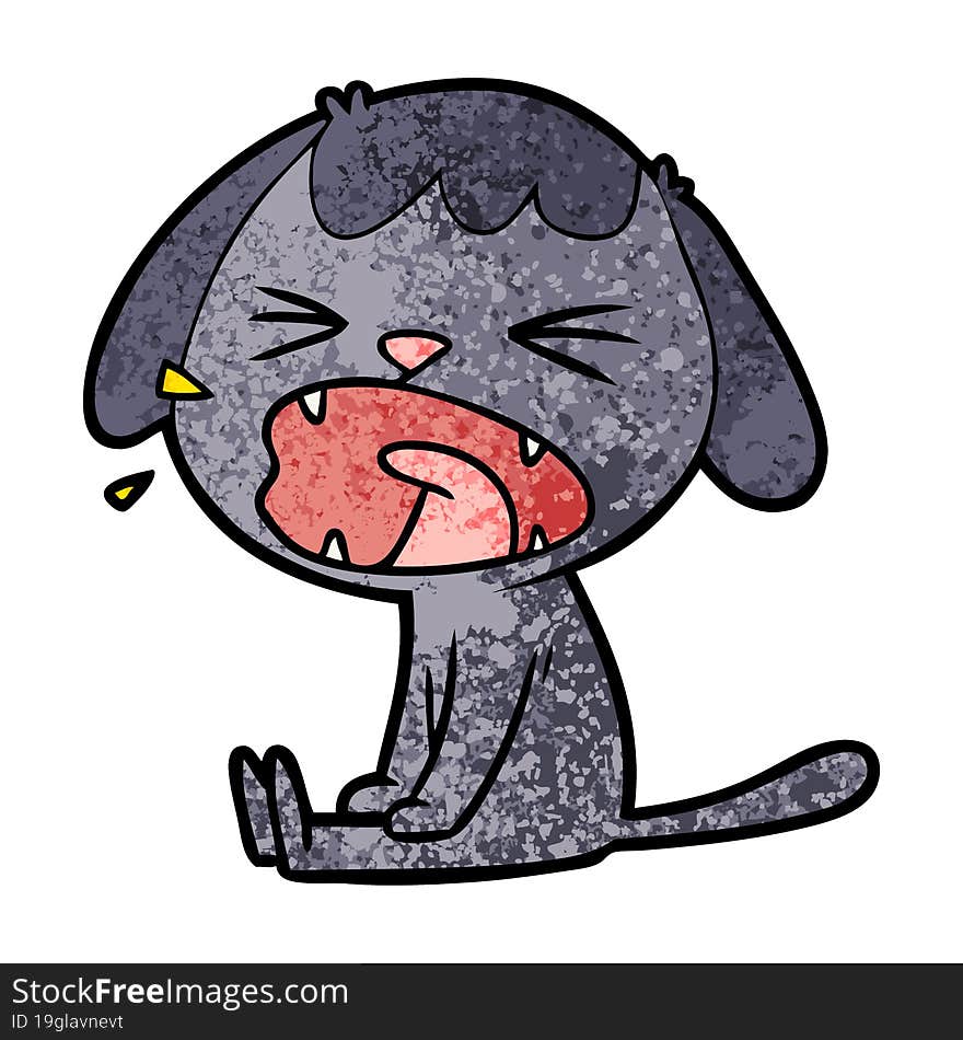 cute cartoon dog barking. cute cartoon dog barking