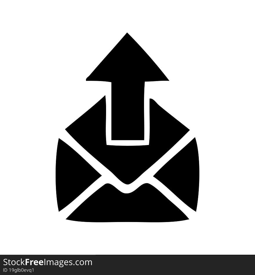 Flat Symbol Email Sign