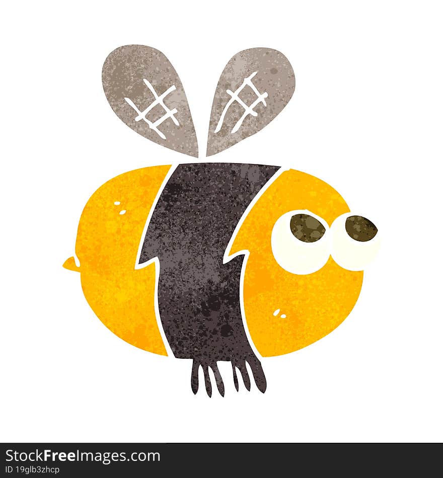 retro cartoon bee