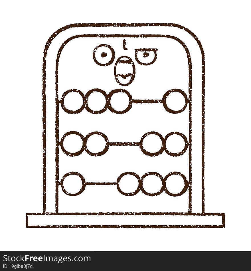 Abacus Charcoal Drawing