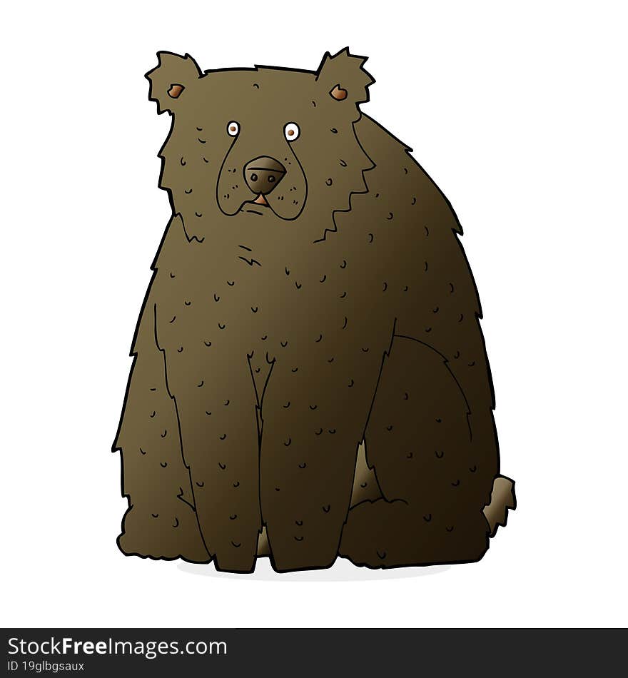 cartoon funny black bear