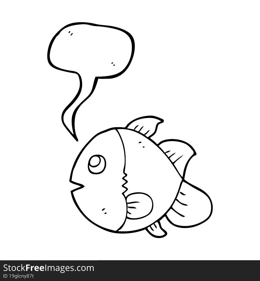 speech bubble cartoon fish