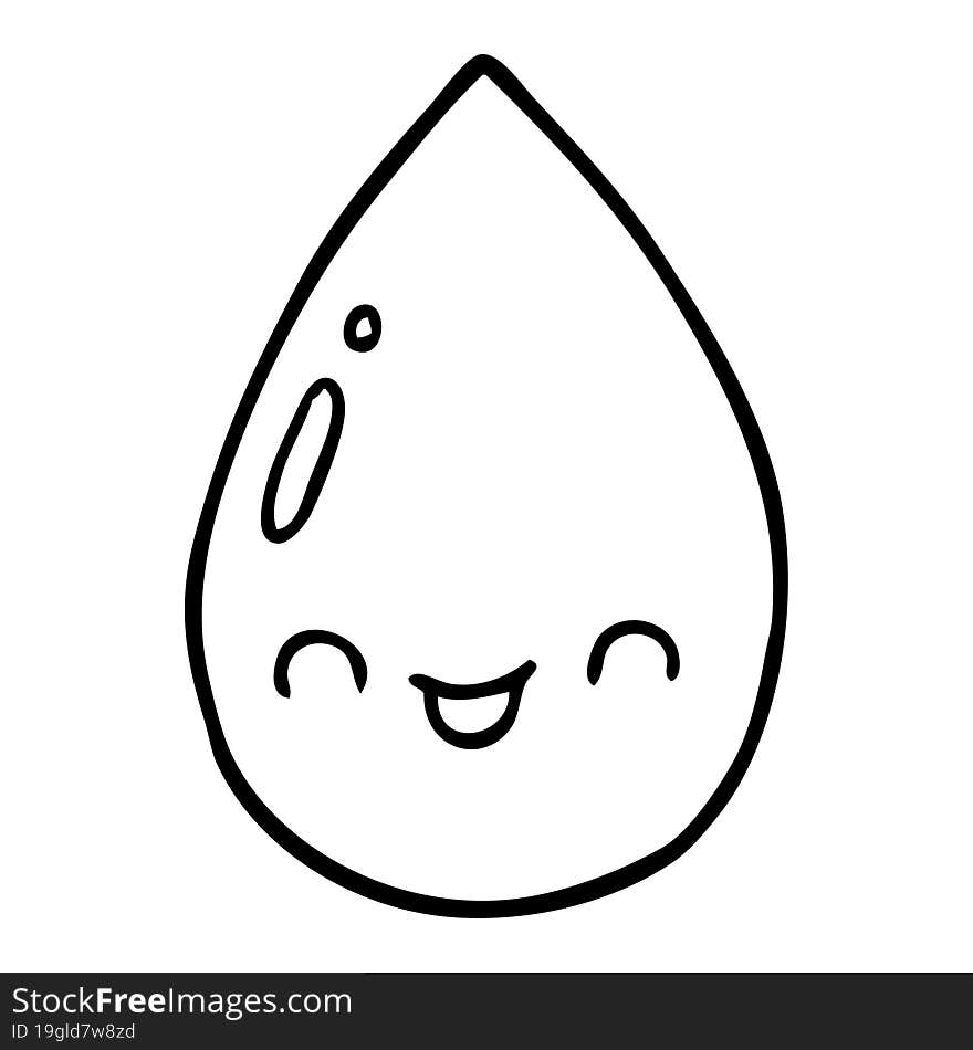 cartoon cute raindrop