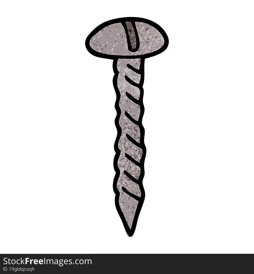 cartoon doodle metal screw