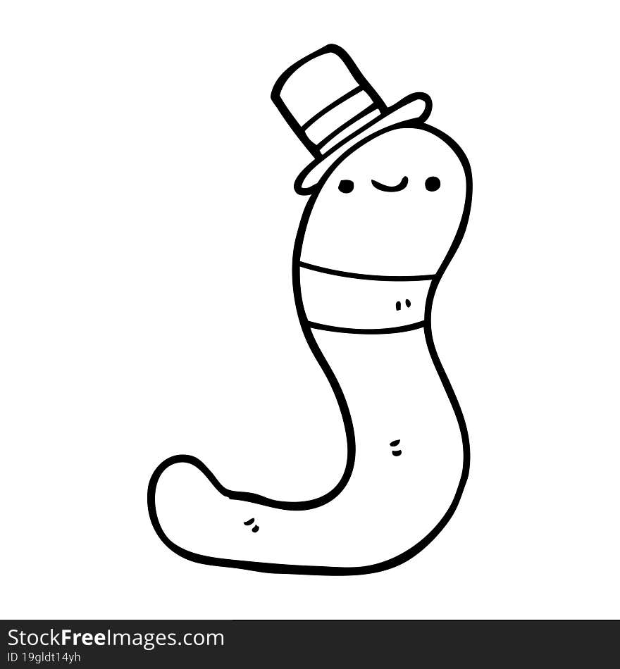 cute cartoon worm