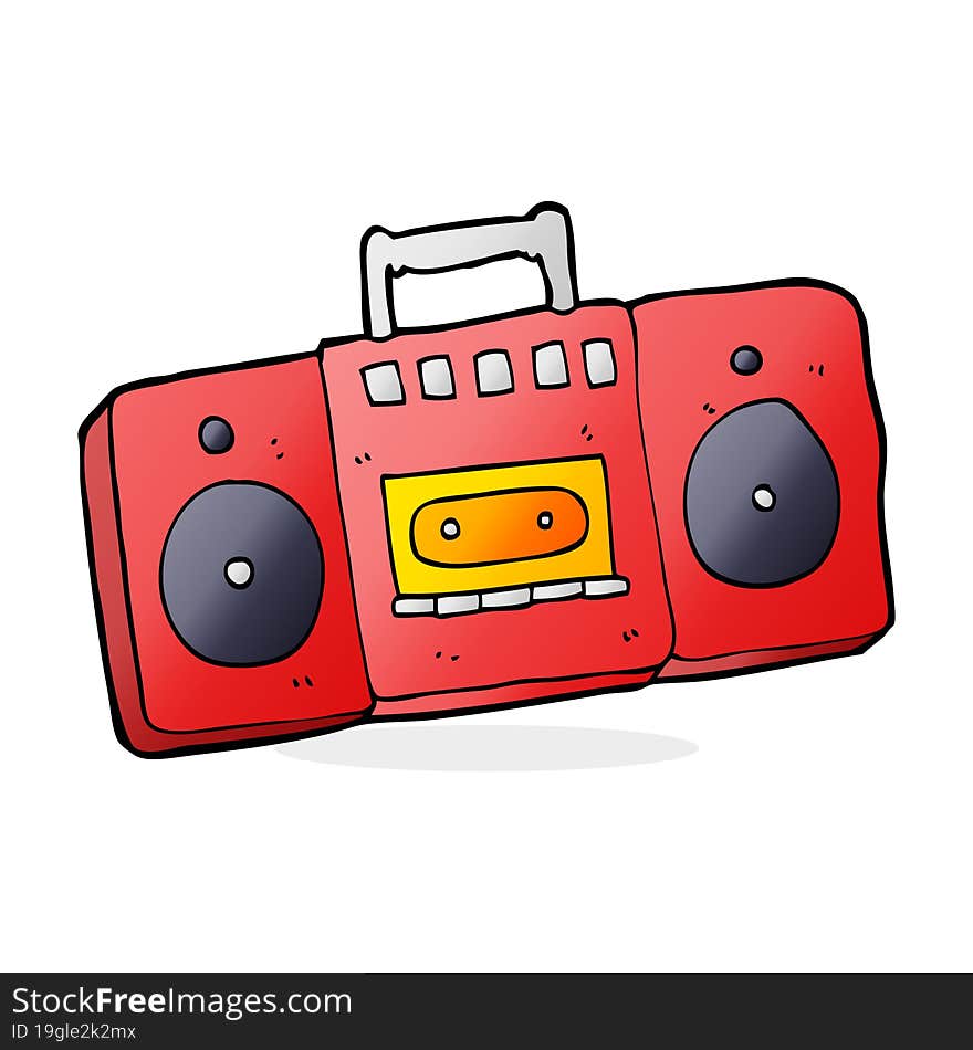 cartoon radio cassette player