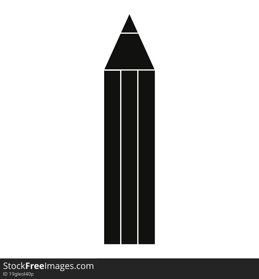 vector icon illustration of a pencil