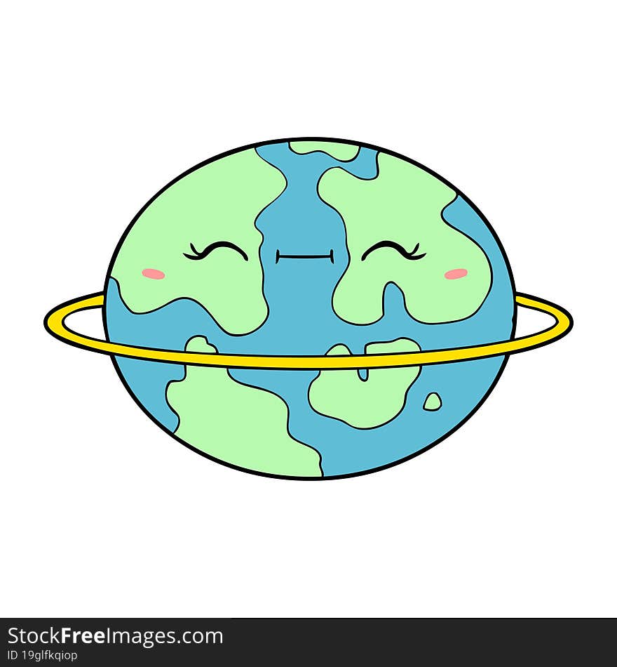 cartoon habitable alien planet. cartoon habitable alien planet