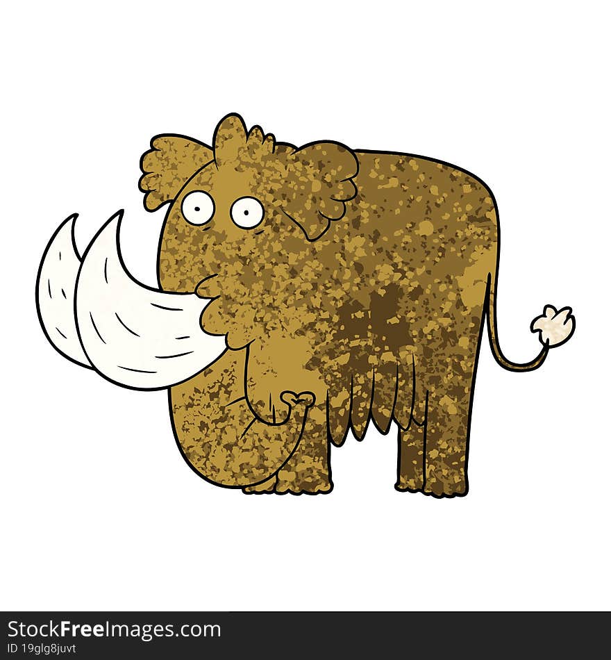 cartoon mammoth. cartoon mammoth