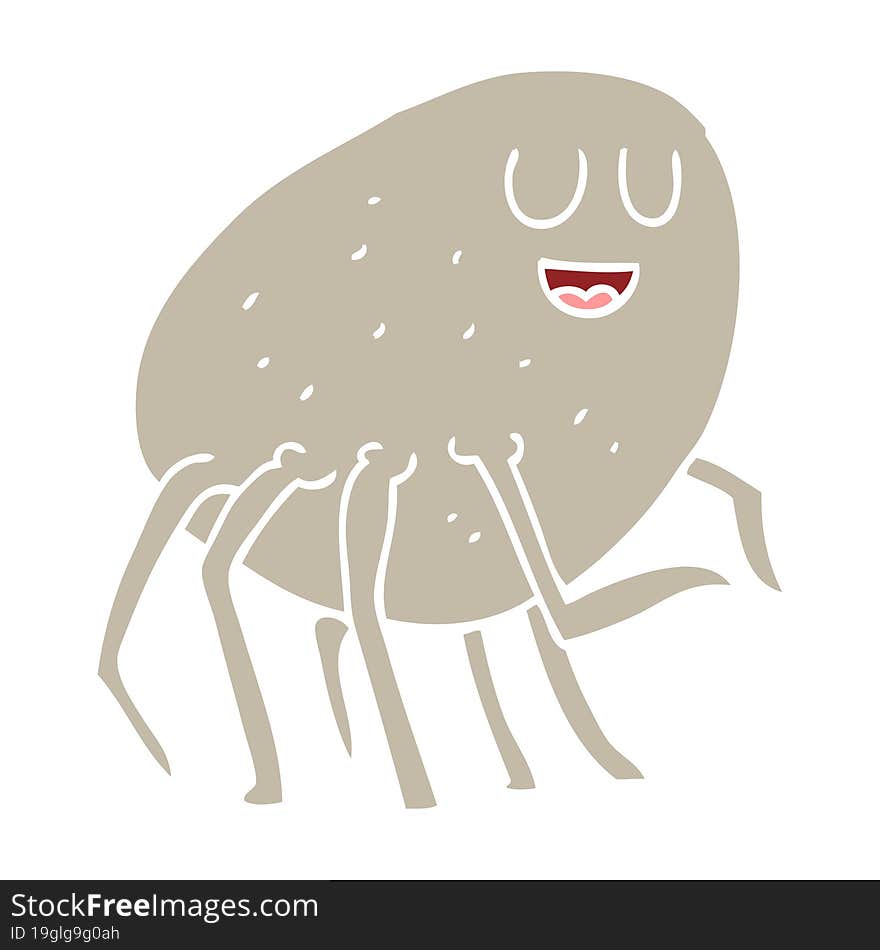 flat color illustration of tick. flat color illustration of tick