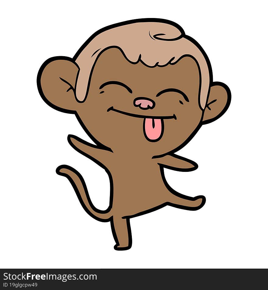 funny cartoon monkey dancing. funny cartoon monkey dancing