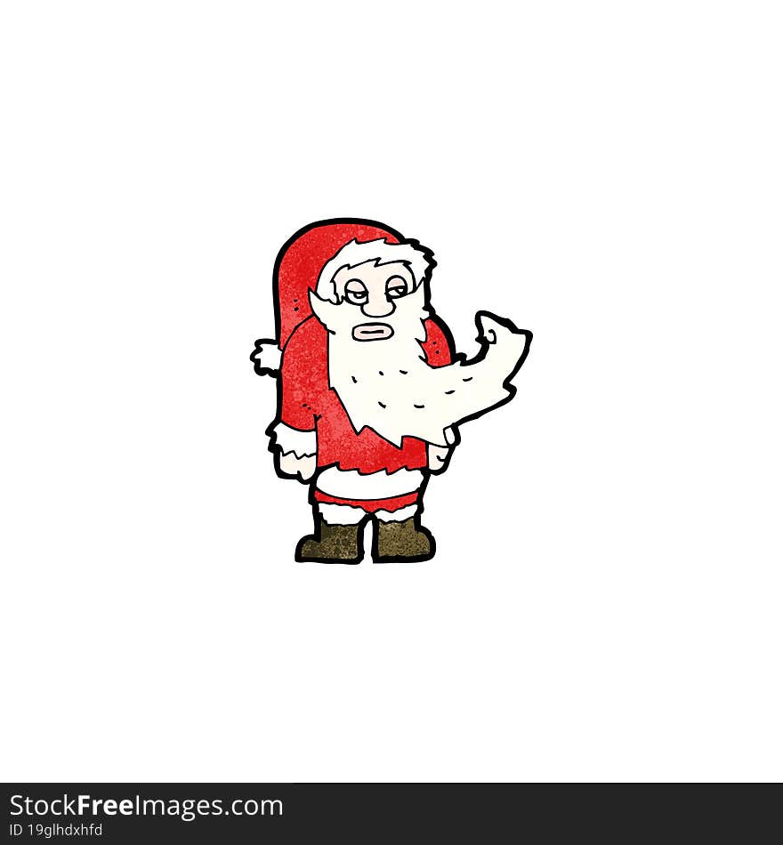 cartoon annoyed santa