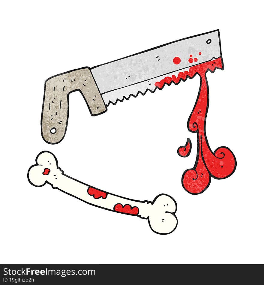 freehand drawn texture cartoon surgeons saw