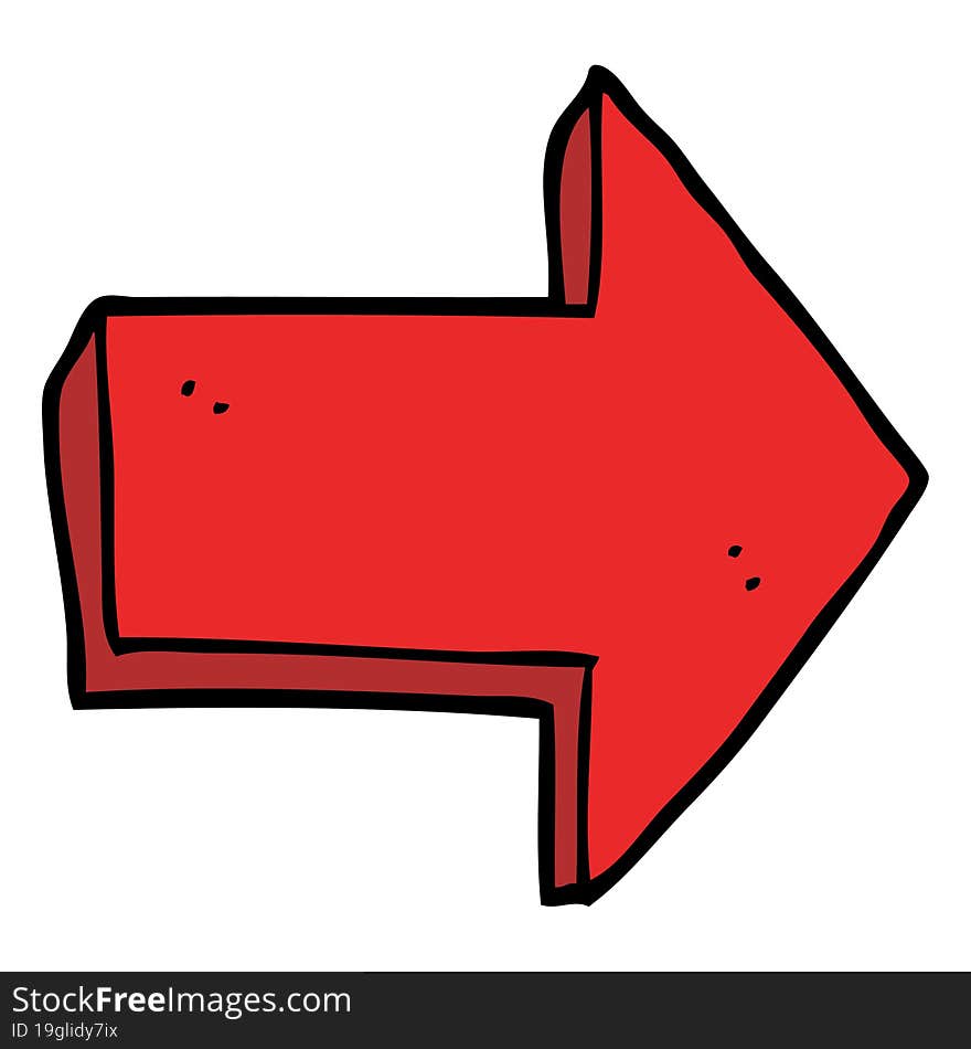 cartoon pointing arrow