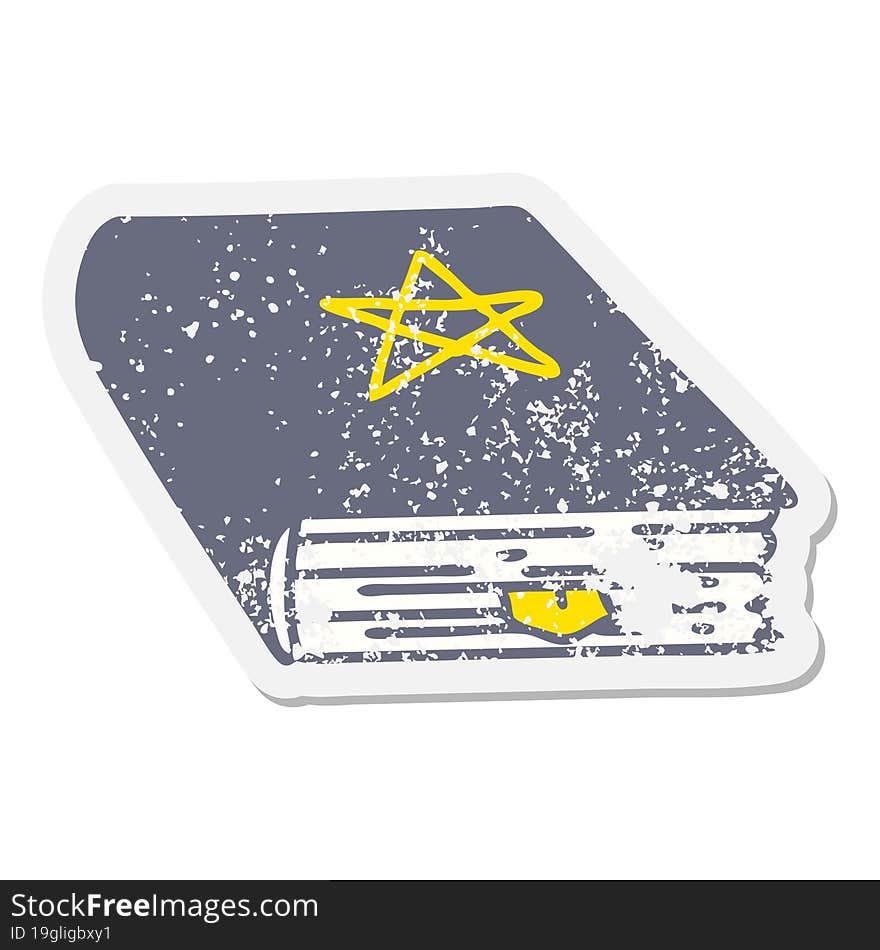 spooky spell book grunge sticker