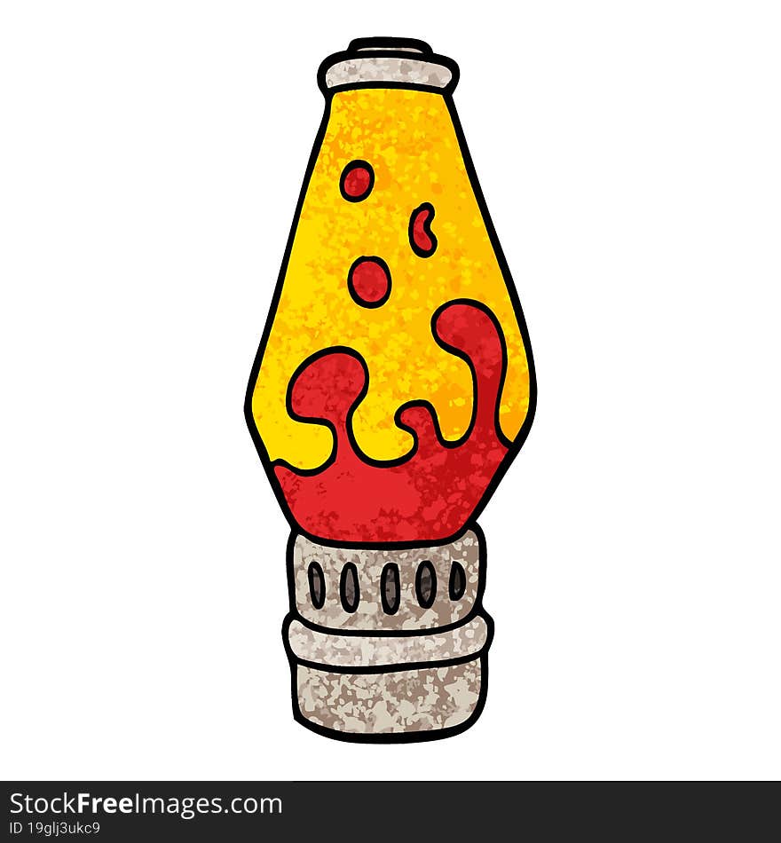 Grunge Textured Illustration Cartoon Lava Lamp