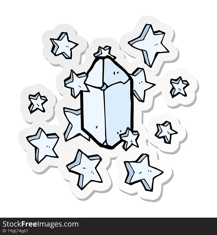 Sticker Of A Cartoon Crystal