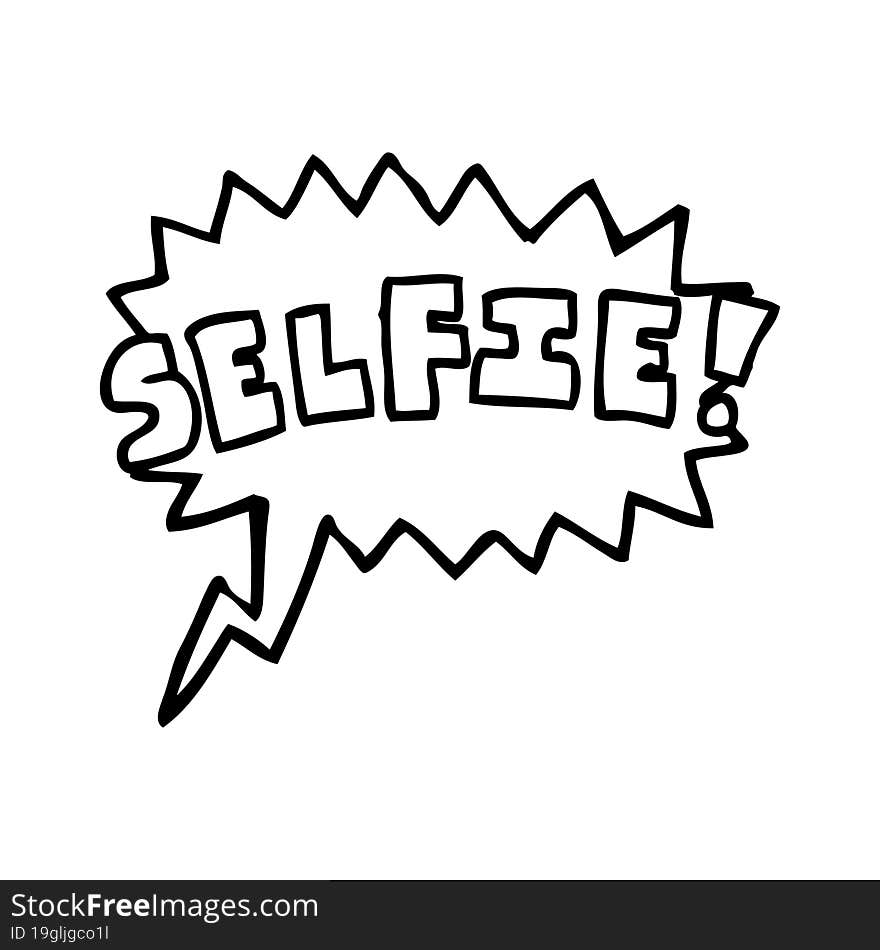 Speech Bubble Cartoon Selfie Symbol