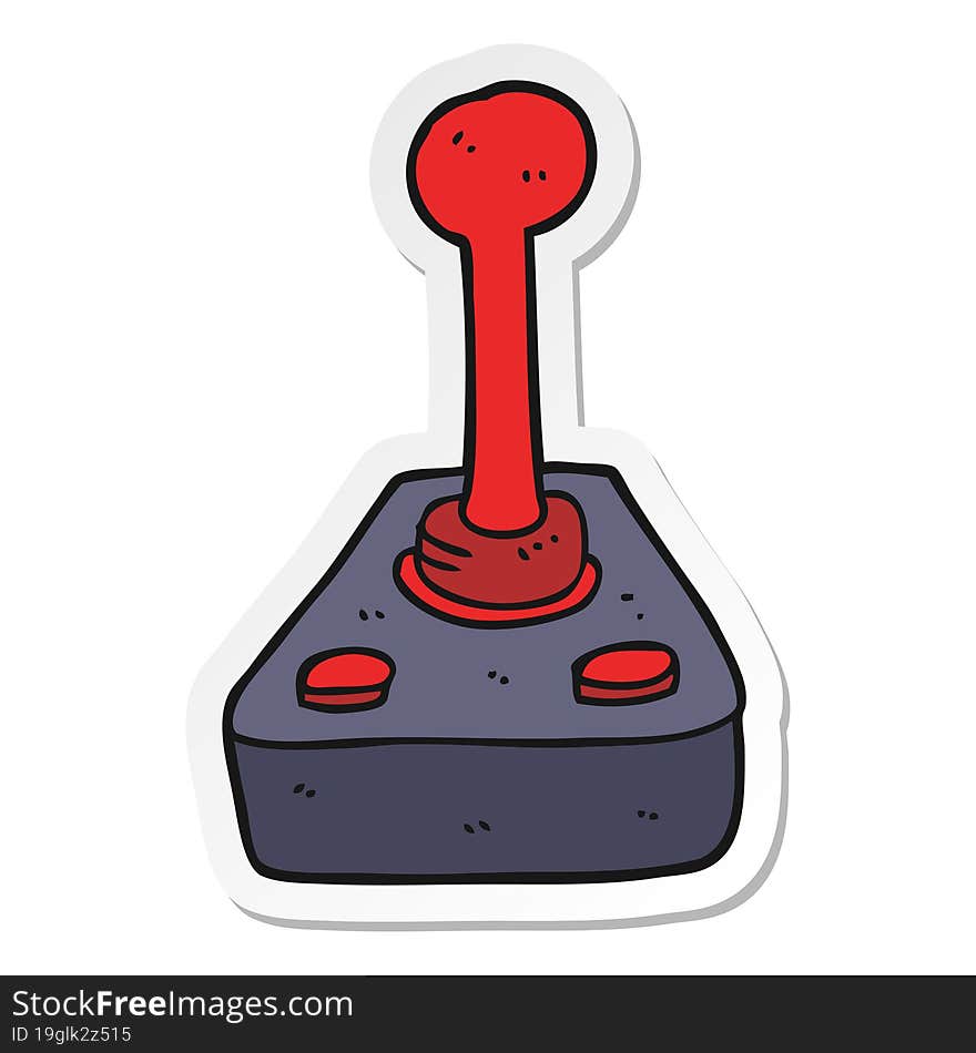 sticker of a cartoon joystick