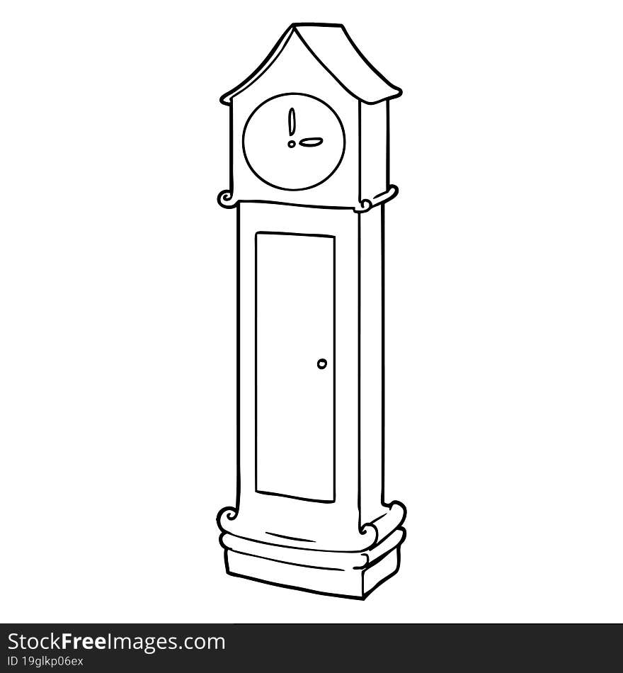 grandfather clock cartoon. grandfather clock cartoon