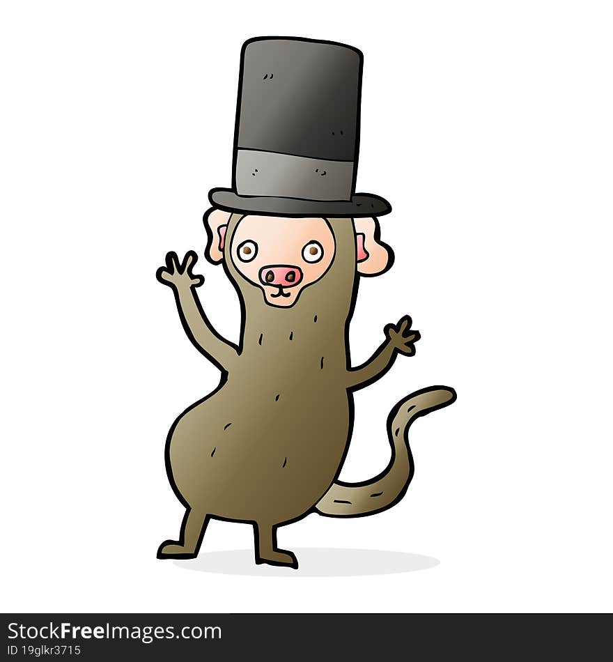 cartoon monkey in top hat