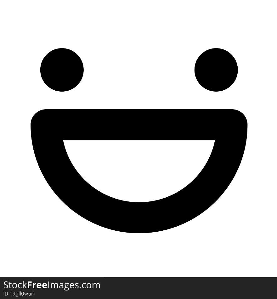 Simple Grinning Face Icon