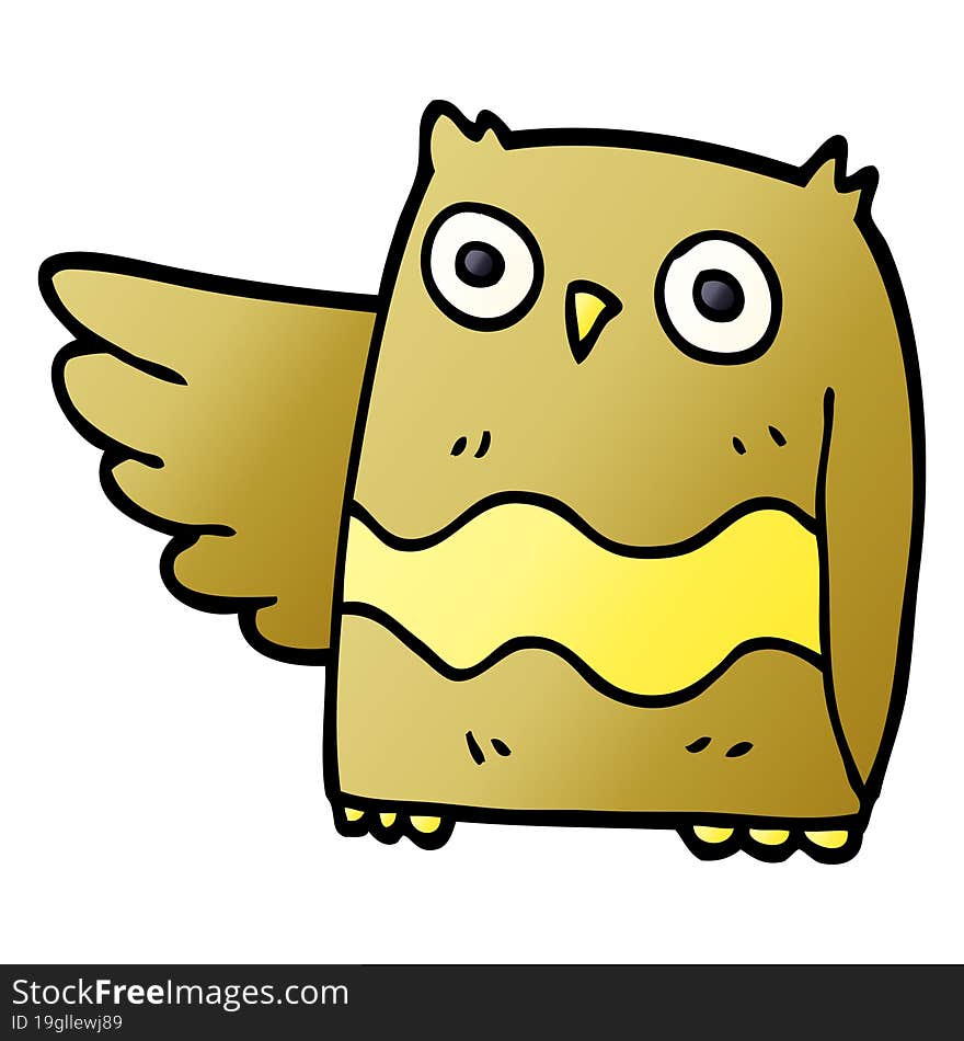 Cartoon Doodle Happy Owl