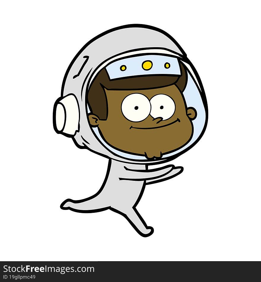 happy astronaut cartoon. happy astronaut cartoon