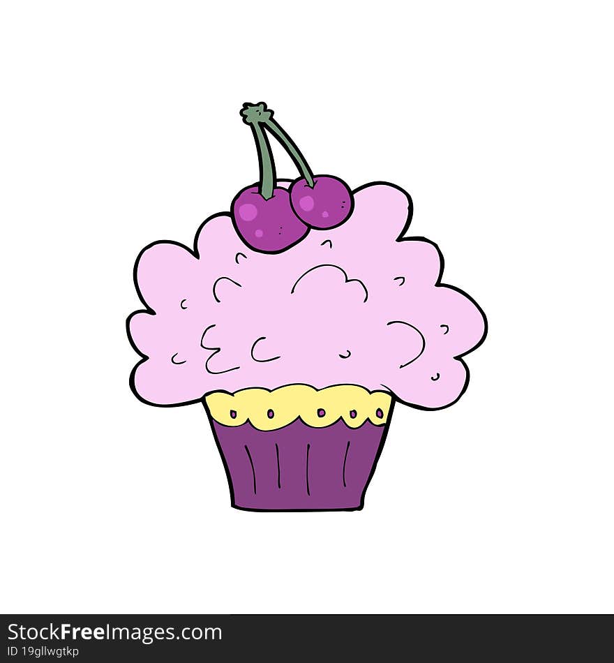 Cartoon Big Cupcake