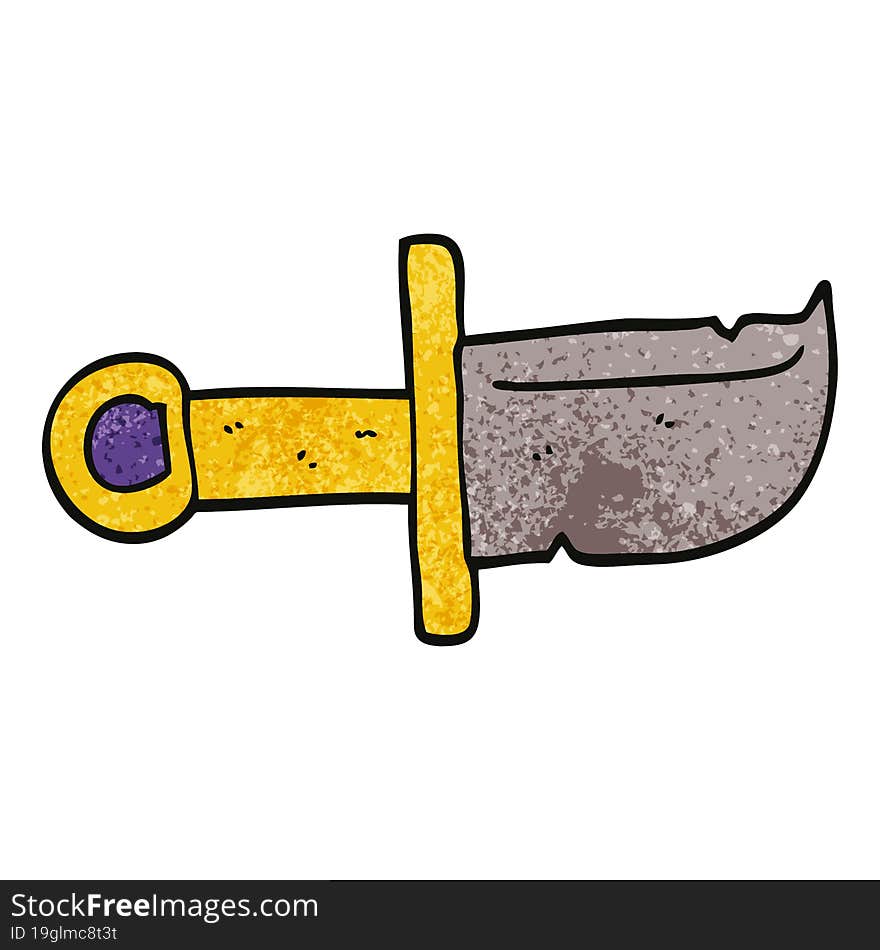 cartoon doodle dagger