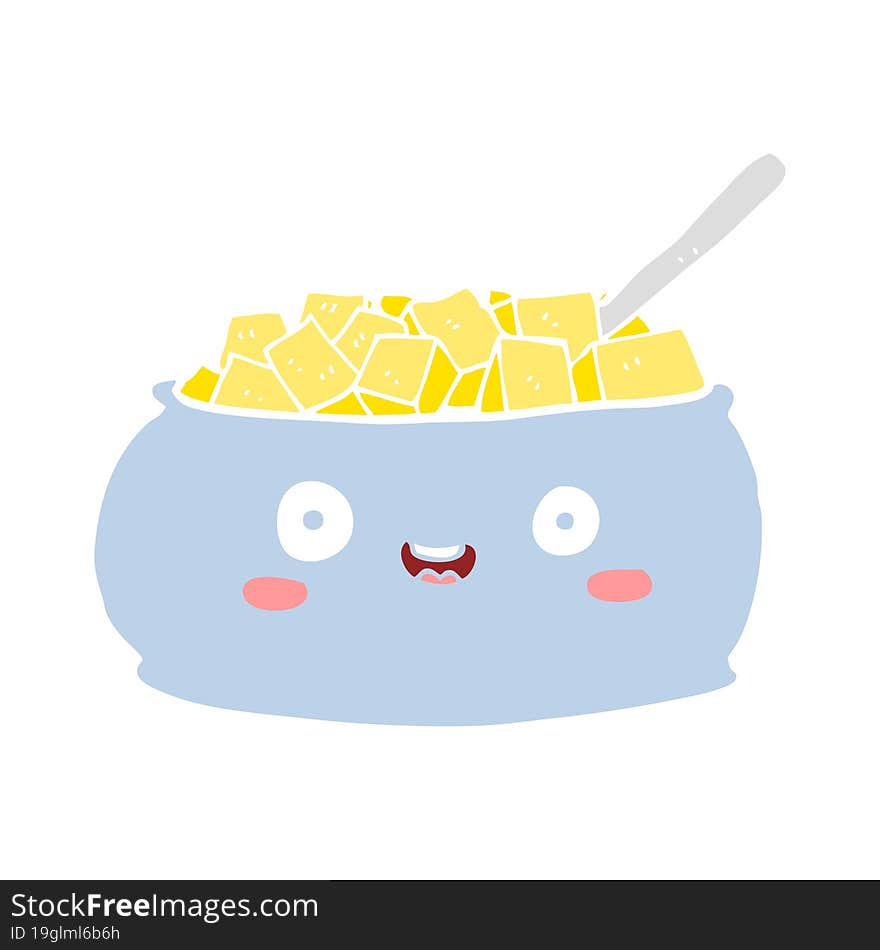 cute flat color style cartoon bowl of sugar