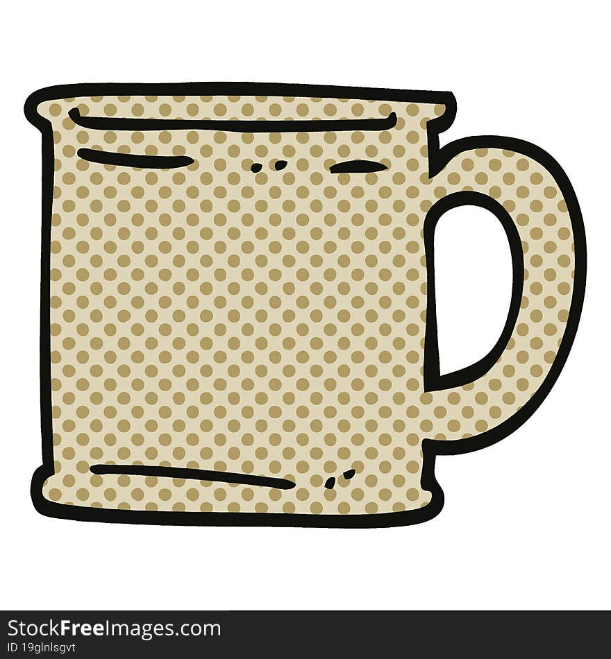 comic book style cartoon tankard