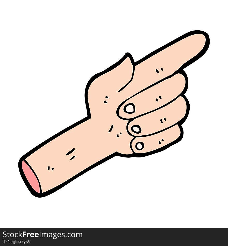 cartoon pointing hand