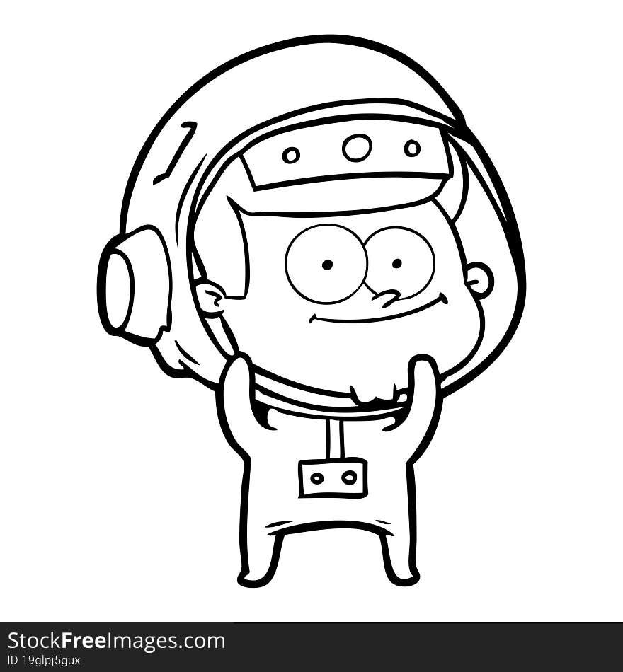 happy astronaut cartoon. happy astronaut cartoon