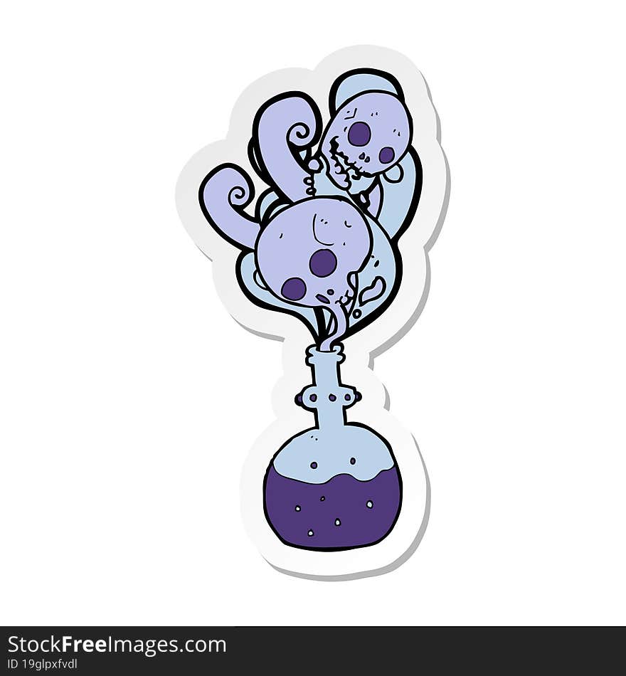 Sticker Of A Cartoon Potion