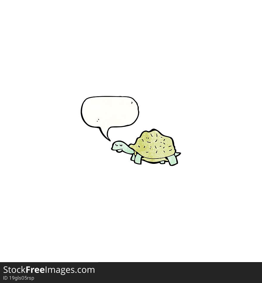 cartoon tortoise with speech bubble