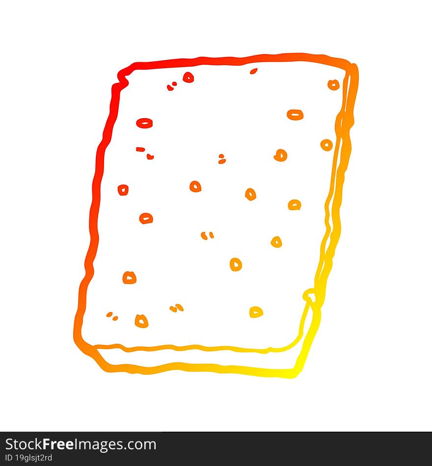 warm gradient line drawing cartoon biscuit