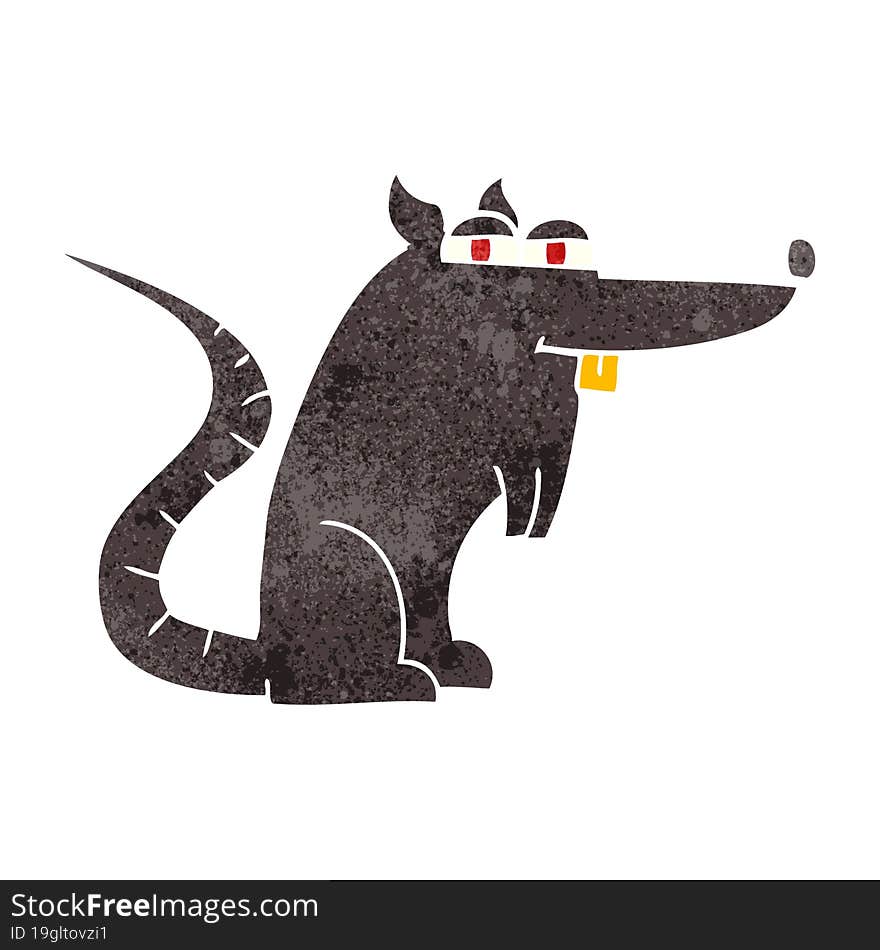 Retro Cartoon Evil Rat